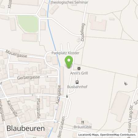 Standortübersicht der Strom (Elektro) Tankstelle: TWB-Technische Werke Blaubeuren GmbH in 89143, Blaubeuren