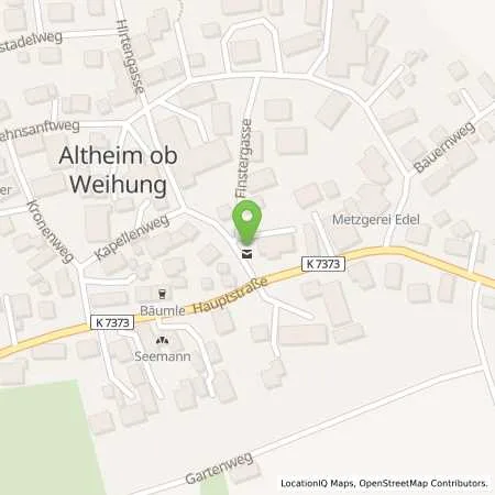 Standortübersicht der Tankstelle SWU Energie GmbH in 89195 Staig (Altheim)