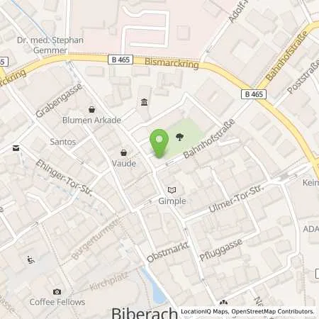 Standortübersicht der Tankstelle EnBW mobility+ AG und Co.KG in 88400 Biberach