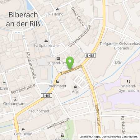 Standortübersicht der Strom (Elektro) Tankstelle: Stadtwerke Biberach GmbH in 88400, Biberach