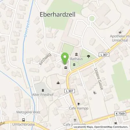 Standortübersicht der Tankstelle EnBW mobility+ AG und Co.KG in 88436 Eberhardzell