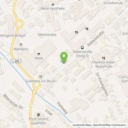 Standortübersicht der Tankstelle EnBW mobility+ AG und Co.KG in 88471 Laupheim