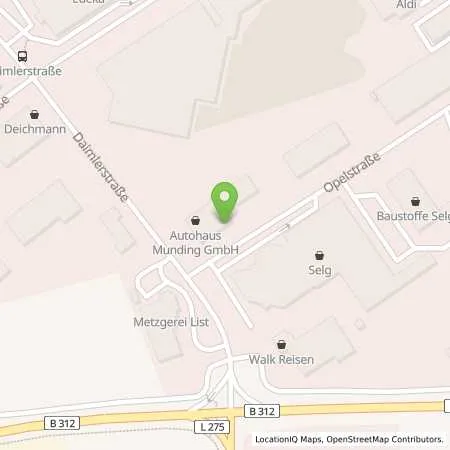 Standortübersicht der Tankstelle Autohaus Munding GmbH in 88499 Riedlingen