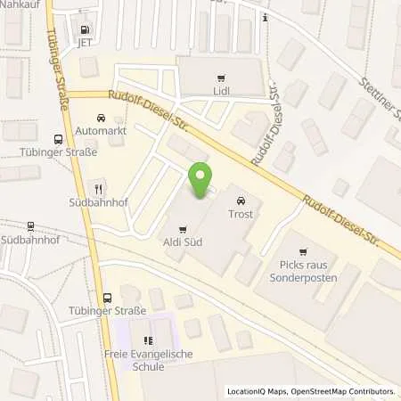 Standortübersicht der Tankstelle ALDI SÜD in 71032 Böblingen