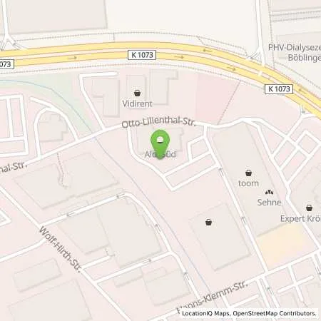 Standortübersicht der Tankstelle ALDI SÜD in 71034 Böblingen