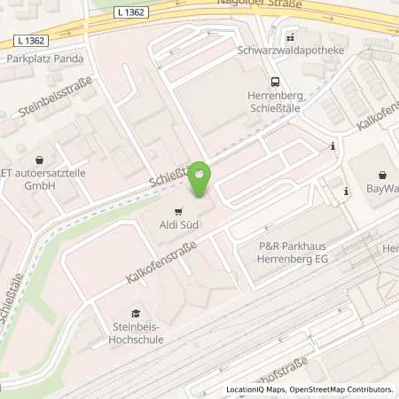 Standortübersicht der Tankstelle ALDI SÜD in 71083 Herrenberg