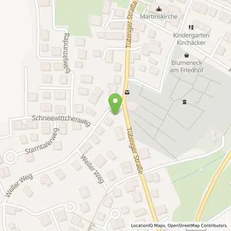 Standortübersicht der Tankstelle Stadtwerke Tübingen GmbH in 71144 Steinenbronn