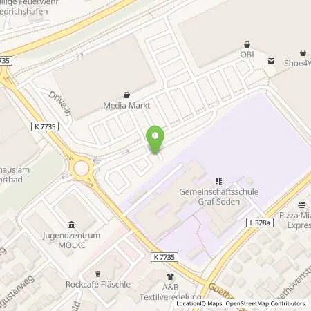 Standortübersicht der Tankstelle Allego GmbH in 88045 Friedrichshafen