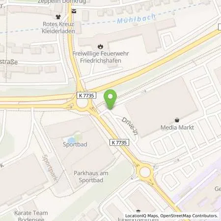 Standortübersicht der Tankstelle Allego GmbH in 88045 Friedrichshafen