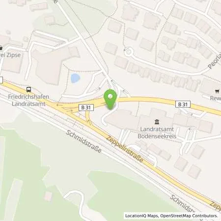 Standortübersicht der Tankstelle EnBW mobility+ AG und Co.KG in 88045 Friedrichshafen