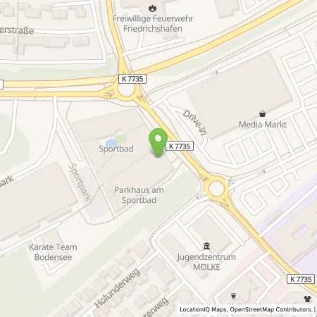 Standortübersicht der Tankstelle Stadtwerk am See GmbH & Co. KG in 88045 Friedrichshafen