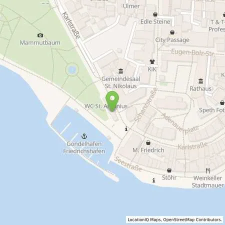 Standortübersicht der Tankstelle Stadtwerk am See GmbH & Co. KG in 88045 Friedrichshafen
