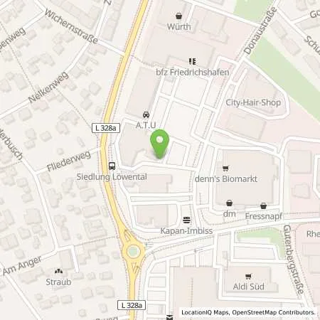 Standortübersicht der Tankstelle Stadtwerk am See GmbH & Co. KG in 88046 Friedrichshafen