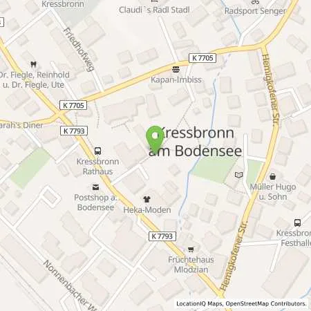 Standortübersicht der Tankstelle Regionalwerk Bodensee GmbH & Co. KG in 88079 Kressbronn