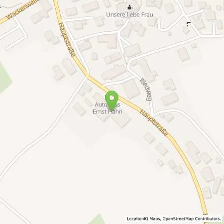 Standortübersicht der Tankstelle Autohaus Ernst Hahn GmbH in 88662 Überlingen