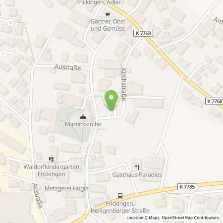 Standortübersicht der Tankstelle Stadtwerk am See GmbH & Co. KG in 88699 Frickingen