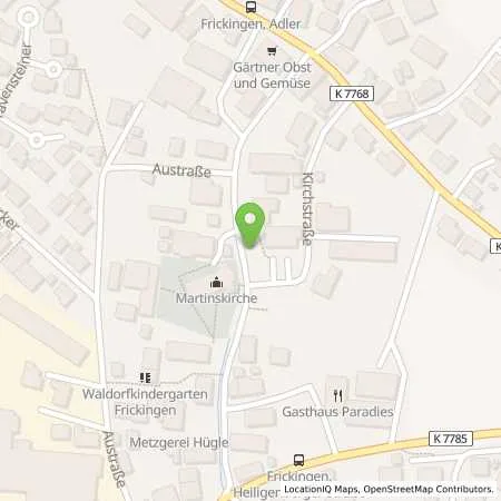 Standortübersicht der Tankstelle Gemeinde Frickingen in 88699 Frickingen