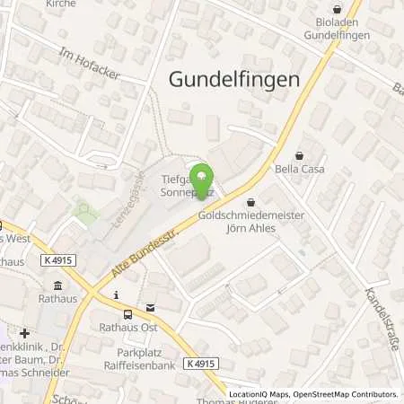 Standortübersicht der Tankstelle Gemeindewerke Gundelfingen GmbH in 79194 Gundelfingen
