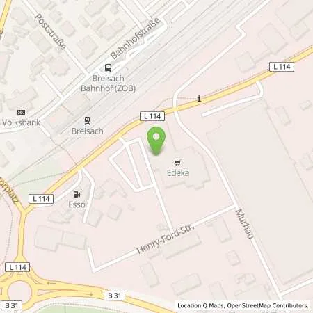 Standortübersicht der Tankstelle EDEKA Breisach in 79206 Breisach am Rhein