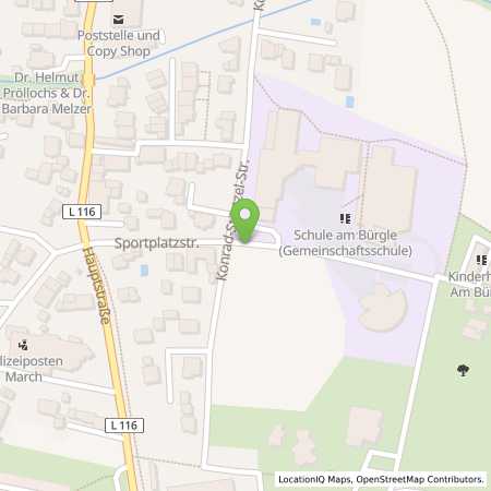 Standortübersicht der Strom (Elektro) Tankstelle: Gemeinde March in 79232, March