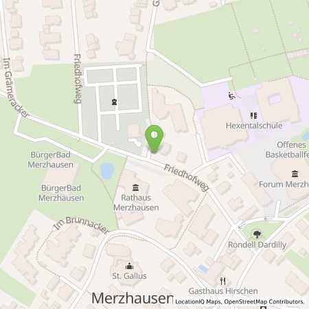 Standortübersicht der Strom (Elektro) Tankstelle: badenova AG & Co. KG in 79249, Merzhausen