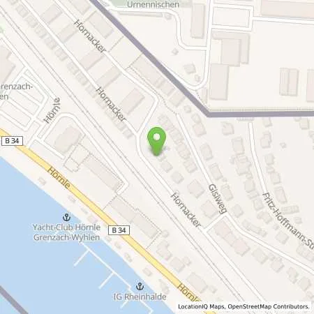 Standortübersicht der Tankstelle Energiedienst Holding AG in 79258 Hartheim