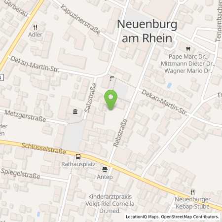 Standortübersicht der Strom (Elektro) Tankstelle: Stadt Neuenburg am Rhein in 79395, Neuenburg am Rhein