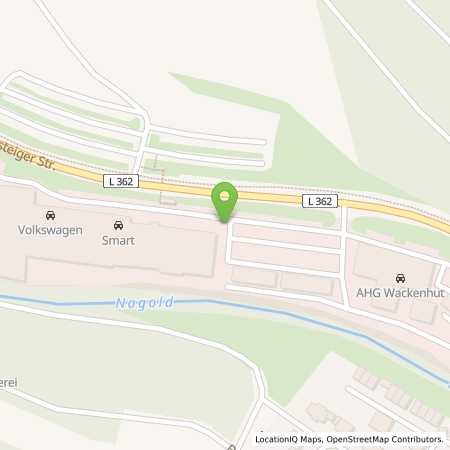 Standortübersicht der Strom (Elektro) Tankstelle: deer GmbH in 72202, Nagold