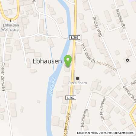 Standortübersicht der Strom (Elektro) Tankstelle: EnBW mobility+ AG und Co.KG in 72224, Ebhausen