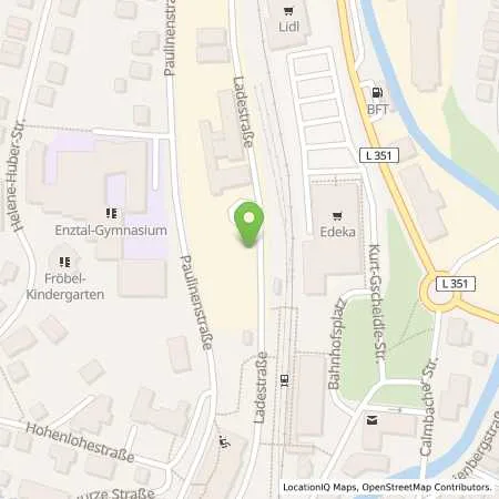 Standortübersicht der Tankstelle deer GmbH in 75323 Bad (Wildbad)