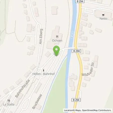 Standortübersicht der Tankstelle deer GmbH in 75339 Höfen