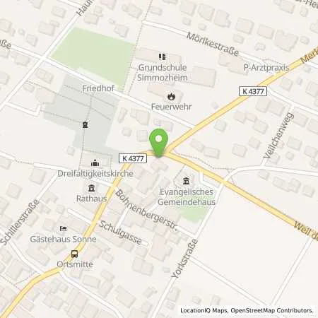 Standortübersicht der Tankstelle deer GmbH in 75397 Simmozheim