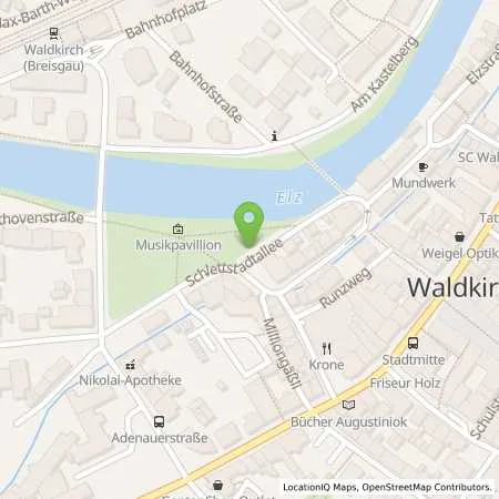 Standortübersicht der Tankstelle Stadtwerke Waldkirch GmbH in 79183 Waldkirch