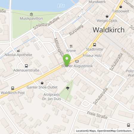 Standortübersicht der Strom (Elektro) Tankstelle: Stadtwerke Waldkirch GmbH in 79183, Waldkirch