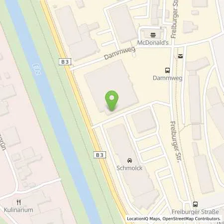 Standortübersicht der Tankstelle Emil Schmolck GmbH in 79312 Emmendingen