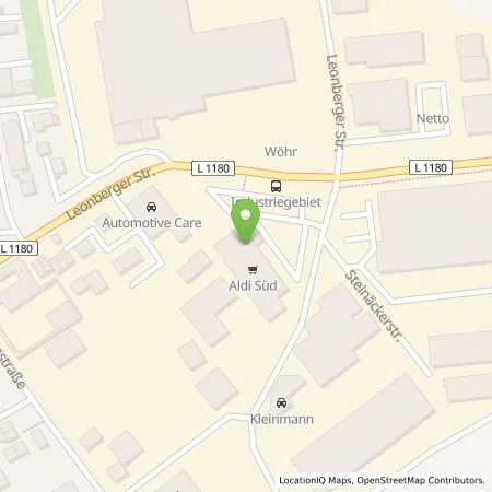 Standortübersicht der Tankstelle ALDI SÜD in 71292 Friolzheim