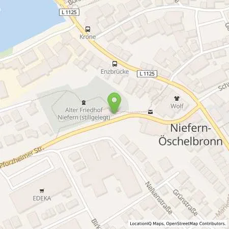 Standortübersicht der Tankstelle Energie- und Wasserversorgung Bruchsal GmbH in 75223 Niefern-Öschelbronn