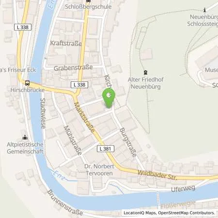 Standortübersicht der Tankstelle SWP Stadtwerke Pforzheim GmbH&Co.KG in 75305 Neuenbürg