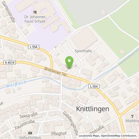 Standortübersicht der Strom (Elektro) Tankstelle: EnBW mobility+ AG und Co.KG in 75438, Knittlingen