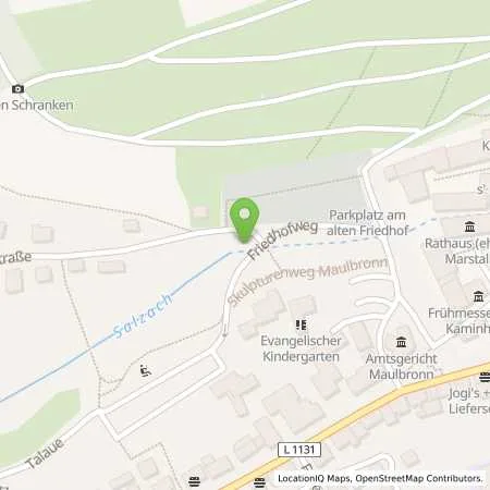 Standortübersicht der Tankstelle Gasversorgung Pforzheim Land GmbH in 75443 Maulbronn