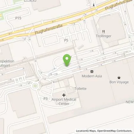 Standortübersicht der Tankstelle Flughafen Stuttgart GmbH in 70629 Stuttgart