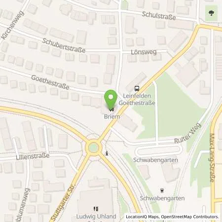 Standortübersicht der Tankstelle Autohaus Briem GmbH & Co. KG in 70711 Leinfelden (Echterdingen)
