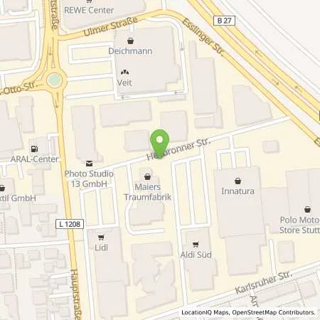 Standortübersicht der Tankstelle ALDI SÜD in 70771 Leinfelden (Echerdingen)