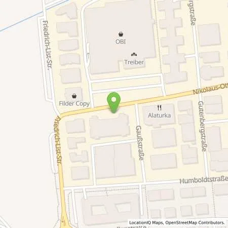 Standortübersicht der Tankstelle GP JOULE Connect GmbH in 70771 Leinfelden-Echterdingen