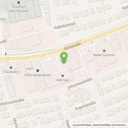 Standortübersicht der Tankstelle ALDI SÜD in 70794 Filderstadt