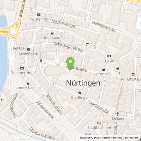 Standortübersicht der Strom (Elektro) Tankstelle: Stadtwerke Nürtingen GmbH in 72622, Nrtingen
