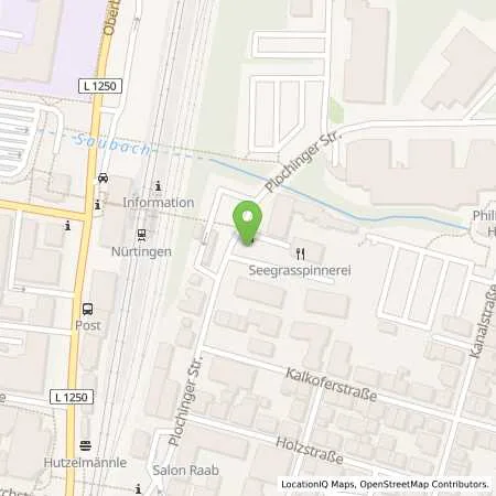 Standortübersicht der Tankstelle Stadtwerke Nürtingen GmbH in 72622 Nürtingen