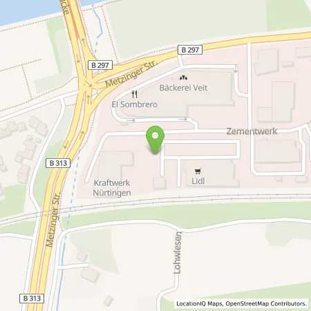 Standortübersicht der Tankstelle Stadtwerke Nürtingen GmbH in 72622 Nürtingen