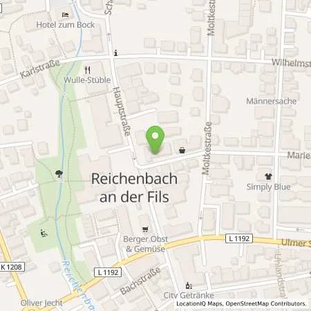 Standortübersicht der Tankstelle EnBW mobility+ AG und Co.KG in 73262 Reichenbach