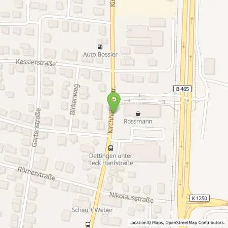 Standortübersicht der Tankstelle EnBW mobility+ AG und Co.KG in 73265 Dettingen unter Teck